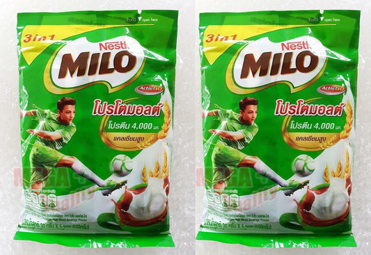 2x Nestle Milo 3in1 Original Instant Chocolate Malt Mixed Beverage Powder 5stick