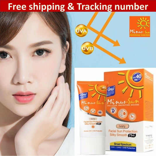 Minus Sun Facial SPF40 PA+++ UVA / UVB Protection Oil Control No Sticky Ivory