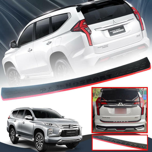Rear Bumper Plate Trim Black Logo For Mitsubishi Montero Sport SE 2019-2022