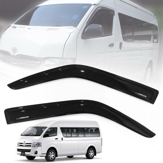 Rain Sun Visor Wind Deflector Shield Trim For Toyota Hiace Commuter 2005-2014