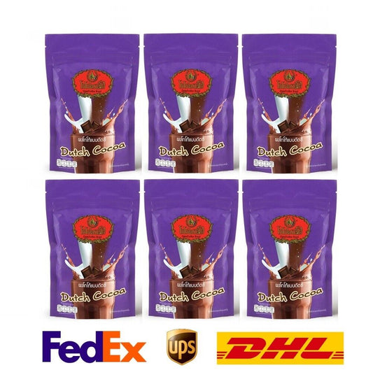 6x Chatramue 100% Dutch Cocoa Powder fragrant, delicious, intense Beverage Halal