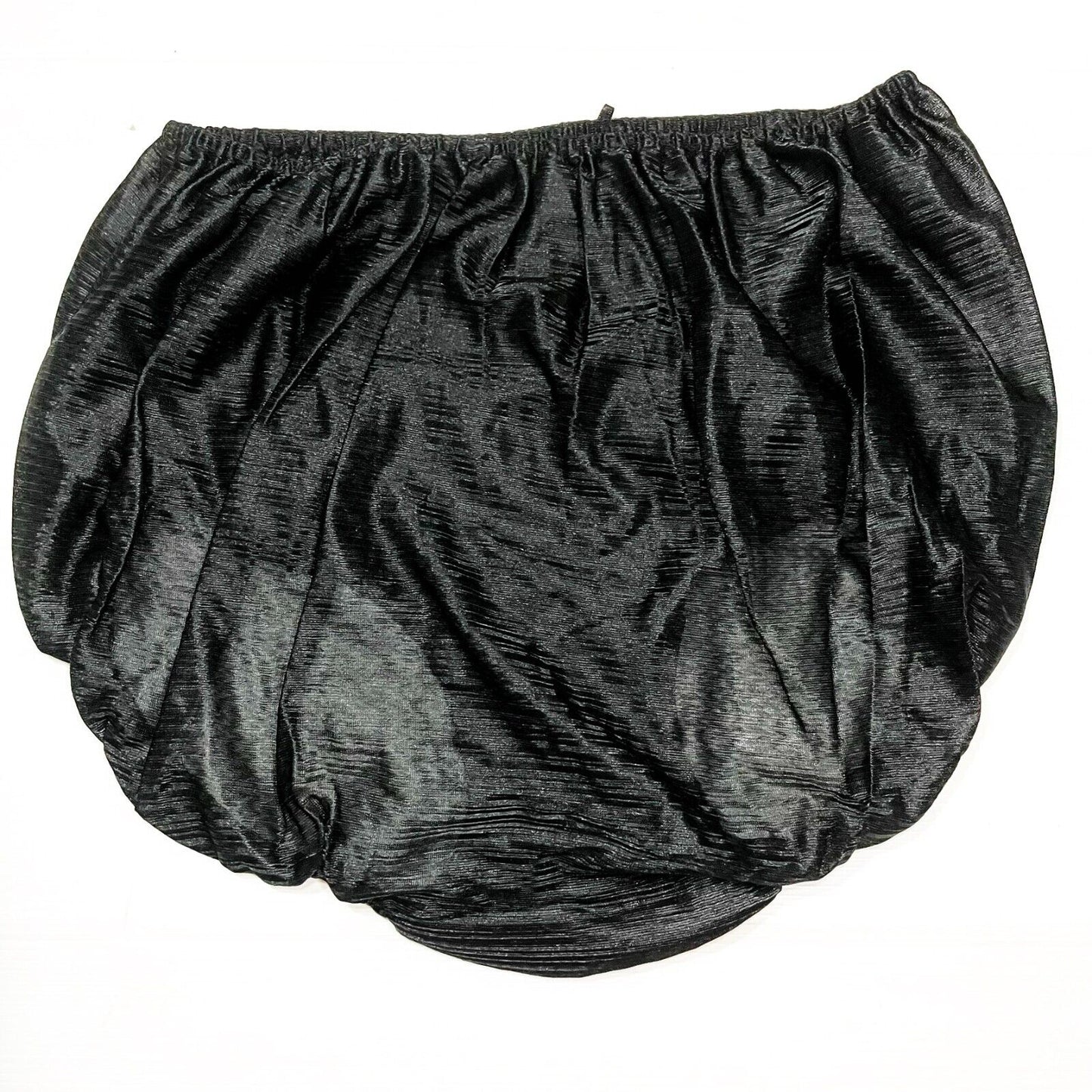 x2 Vintage Panties Nylon Lace Silky Bikini Hi Briefs Knicker Black Underwear LL