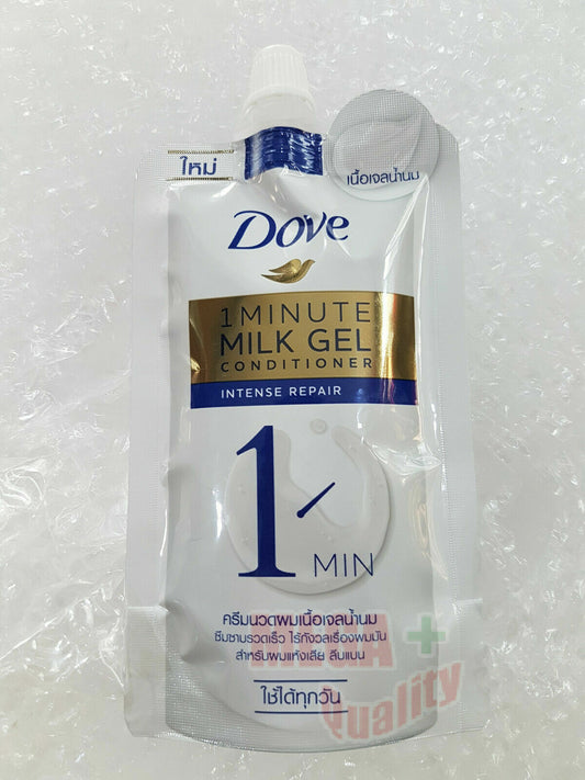 Dove Milk Gel Conditioner Intense Repairing Absorb Dry Hair Light Nourish 35ml