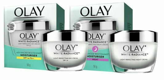Set Olay White Radiance Day Cream SPF24 + Night Cream 50 grams