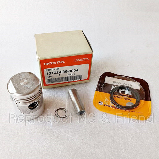Piston Kit + Pin OS 0.25 Dia :39.25mm For Honda C50 CD50 CF50 CT50 SS50 ST50 Z50