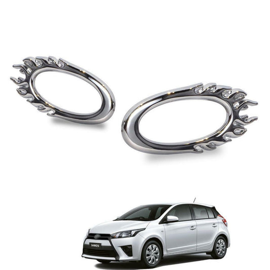 Chrome Side Indicator Lamp Cover V.2 Fit Toyota Belta Yaris Vios Sedan 2013-2016