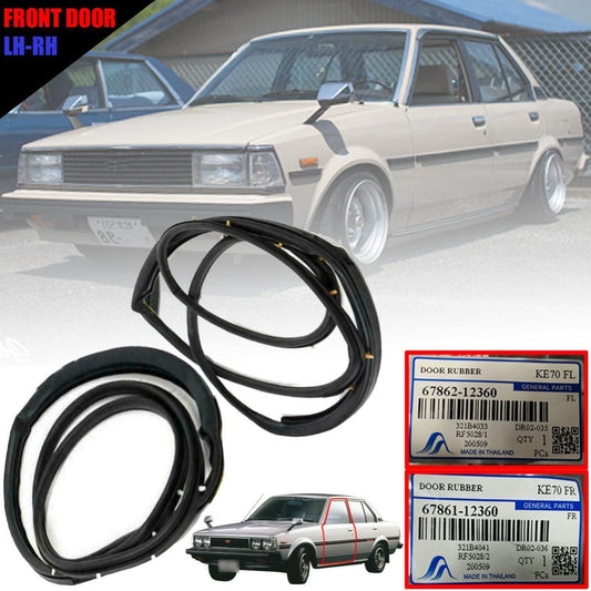 2 Door Rubber Seal Weatherstrip For Toyota Corolla KE70 TE71 Sedan 1979-87