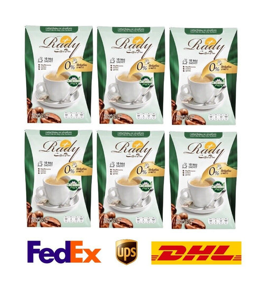 6x Rady Instant Coffee Mixed with Coconut Creamer Aroma Healthy Slim beauty skin