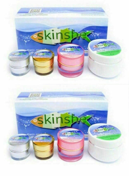 2 Set SKINSHE Dark Spots Cream SHINETE Set Whitening Lightening Foam Kill Spot