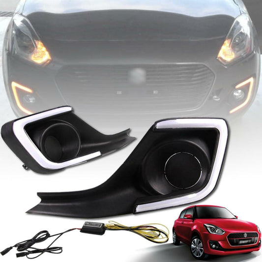 Daytime Running Lights Fog Lamp DRL LED For Suzuki Swift Hatchback 2018-2019