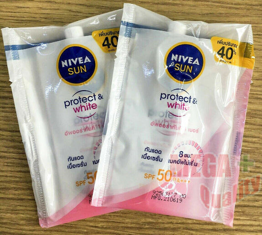 2x 10ml Nivea Sun Protect White Sunscreen Serum Oil Control Face Spf50 PA +++