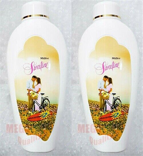 2 x Mistine Sweetine Body Powder Perfumed Talc Feel Fresh Whole Day 100g
