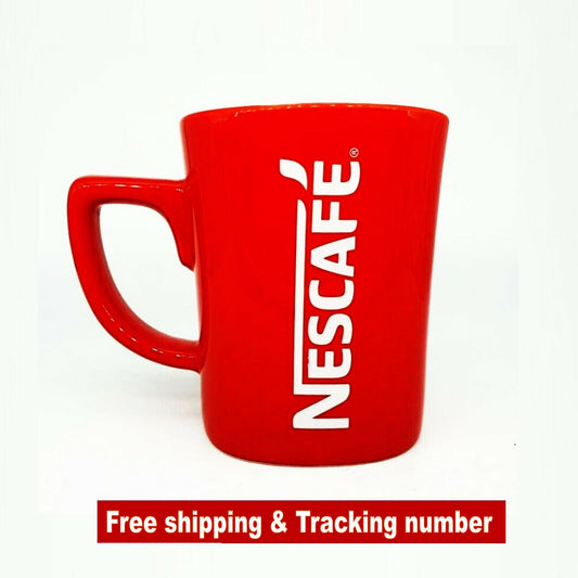 Red Cup Nescafe Coffee Mug Ceramic For Collectibles 8oz Free shipp & Tracking