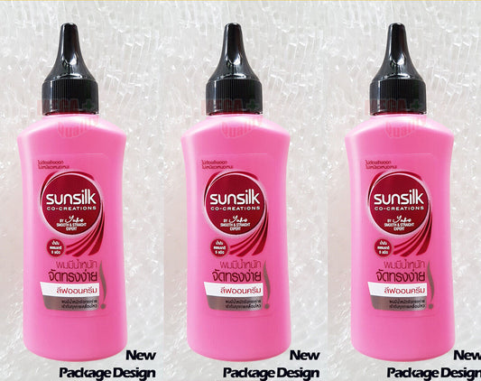3x40g SUNSILK LEAVE ON Hair Treatment by Keratin Yoghurt Hair Moisturizer Repair