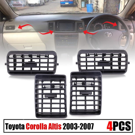 Black Grille Air Vent Ventilator Set FIT Toyota Corolla 2003-2007 ZZE121 Sedan