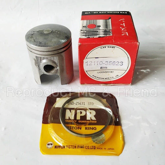 Piston & Ring Set Size STD Dia=49.00mm : Fits Suzuki 1973-1977 TS100 TC100 GT185
