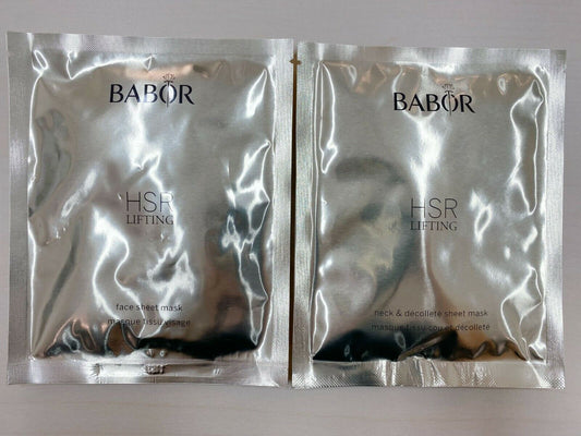 Babor HSR Lifting Sheet Mask for Face + Neck/ Decollete (2 Masks) 10 Sets #ibea