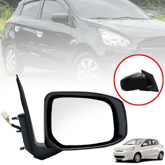 Side Mirror 3 Wires Right RH Black For Mitsubishi Mirage Hatchback 2012-2016
