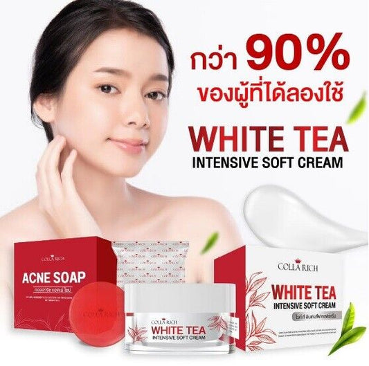 Set Collarich White Tea Intensive Soft Cream & Soap clear smooth tighten pores
