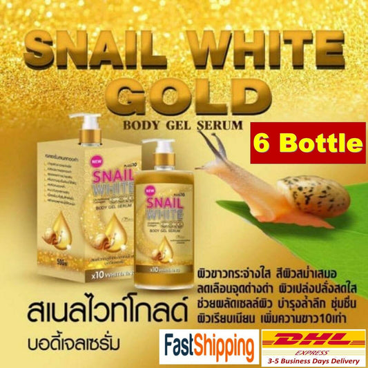 6x Snail White Gold Serum Collagen Gold Body Gel Serum Radiance Soft Skin 500ml
