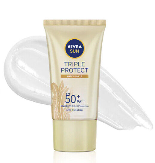 Nivea Sun Triple Protect Anti Wrinkle Sunscreen SPF50 PA+++ Anti Pollution 40ml.