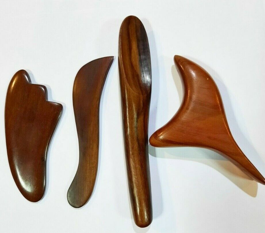 Thai Massage Wooden Tools Foot Body Face Therapy Spa Reflexology Wood Stick Set