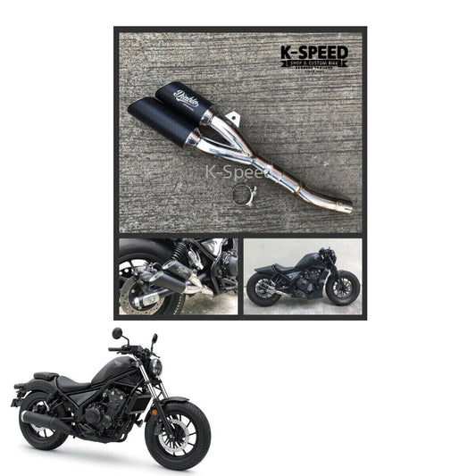 Slip on Diablo Exhaust Custom Work 2 Tone For Honda Rebel 500cc CMX 2017 - 2021