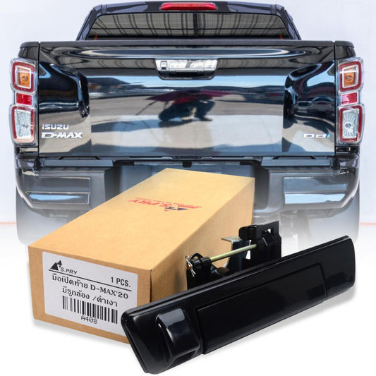 Tailgate Rear Handle Gloss Black Camera Hole For Isuzu D-Max 2021-22 Pickup RG