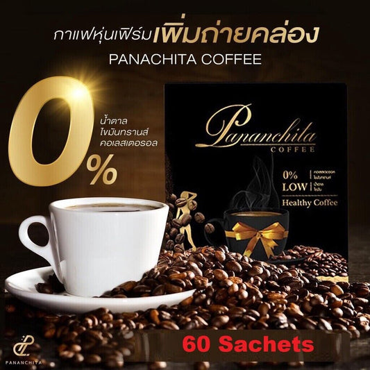 Coffee Pananchita Weight Control No Sugar, Trans fat Burn Shape Slim 60 sachets