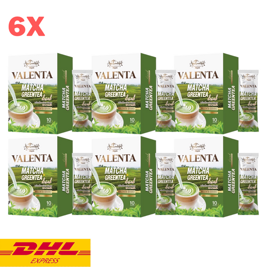 6x Valenta Matcha Green Tea Instant Powder Drink Weight Control Fiber Slim Diet