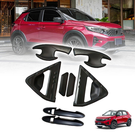 Matte Black 10PCs KEYLESS Set Door Handle Bowl Cover FIT Honda WR-V 2023-25 DG4