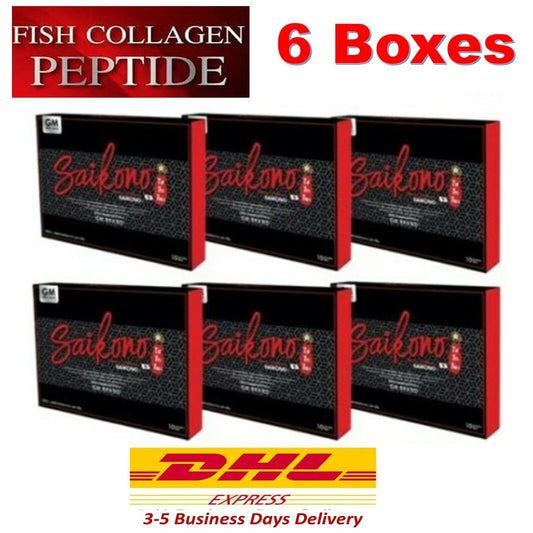 6 x SAIKONO COLLAGEN Fish Collagen Radiant Skin Antioxidants Reduce Acne