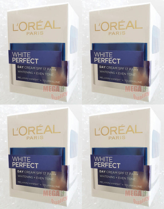 4x LOREAL WHITE PERFECT FAIRNESS CONTROL MOISTURIZING DAY CREAM SPF17 PA++ 20 ml