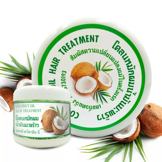 Coconut Oil Hair Treatment Vitamin E Restore dry damaged oily scalp hair shine
