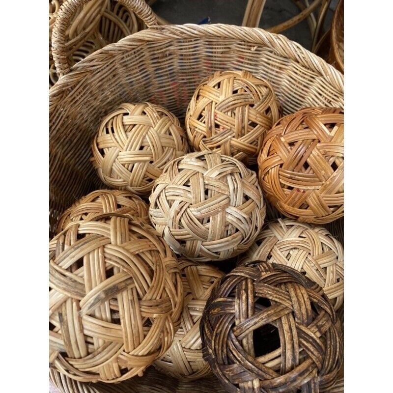 1Pc of Sepak Takraw Thai Rattan Balls Sport Kick Handmade style Home Decor