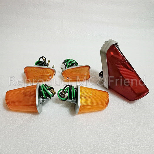 Set 5pcs Turn Signal & Tail Light 6V. For Honda C100 C102 CA100 CA102 C105 C105T