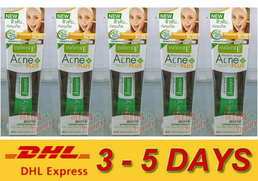 5 x SMOOTH-E Maximum Strength Acne Plus Hydrogel Crosspolymer Salicylic Express
