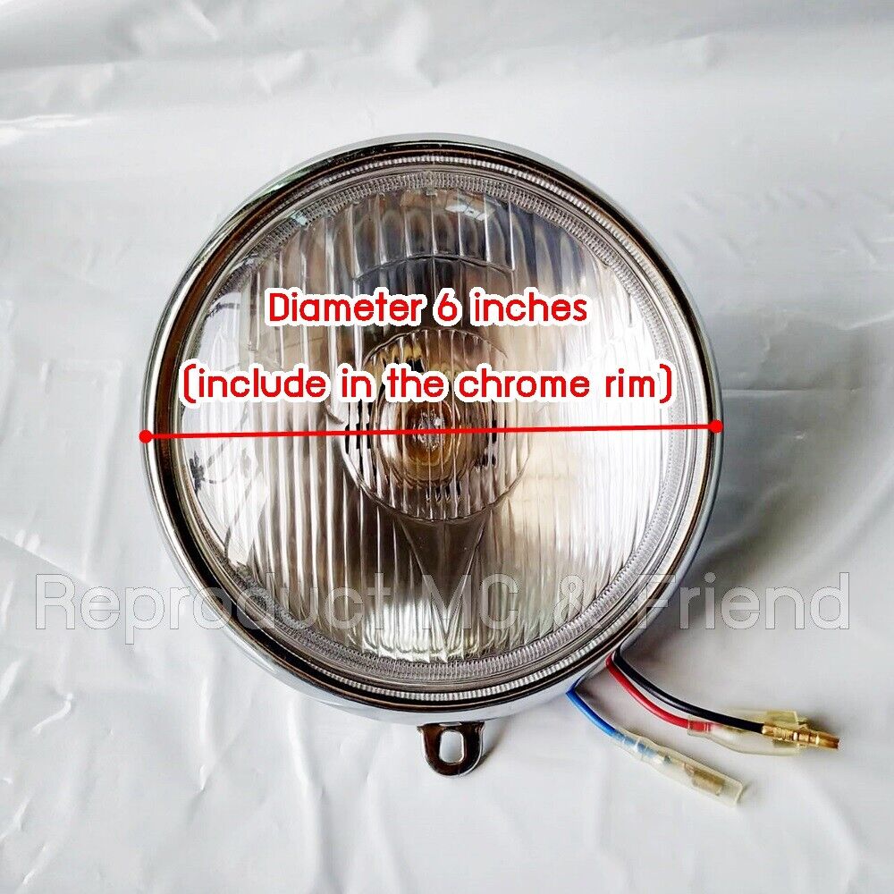 For Honda CB100 CB125S CL100 CL100S CL125 CD125 CT125 CA175 Head Light 6V Dia=6"