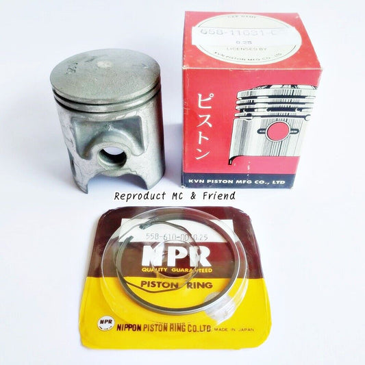 Piston & Ring OS 0.25 (Dia=52.25 mm) Fits Yamaha DT100 ('76-'80) MX100 ('79-'83)