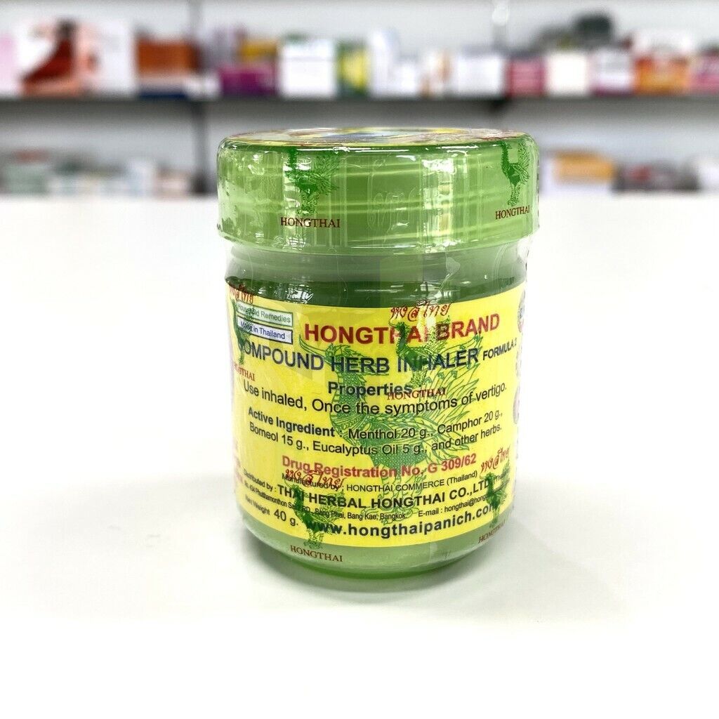 6x HONG THAI Traditional Herbal Inhaler Traditional Natural Aroma Dizziness 40g
