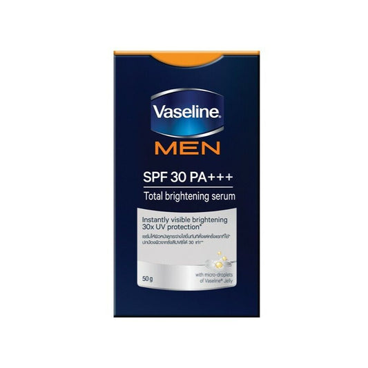 Vaseline MEN Total Brightening Serum Fairness SPF 30 Whitening UV Protection 50g