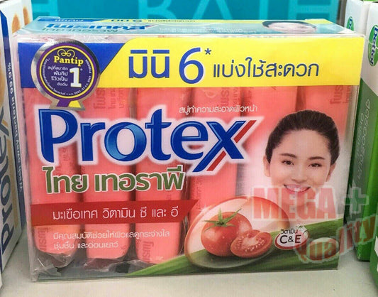Protex Thai Therapy Bar Soaps Body Mini 6 Tomato Vitamin C + E Nourish Skin 25g