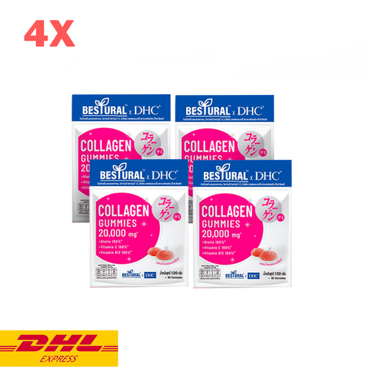 4x Bestural DHC Collagen Gummies Gummy Chewable 20000mg Anti-aging Wrinkle 40's