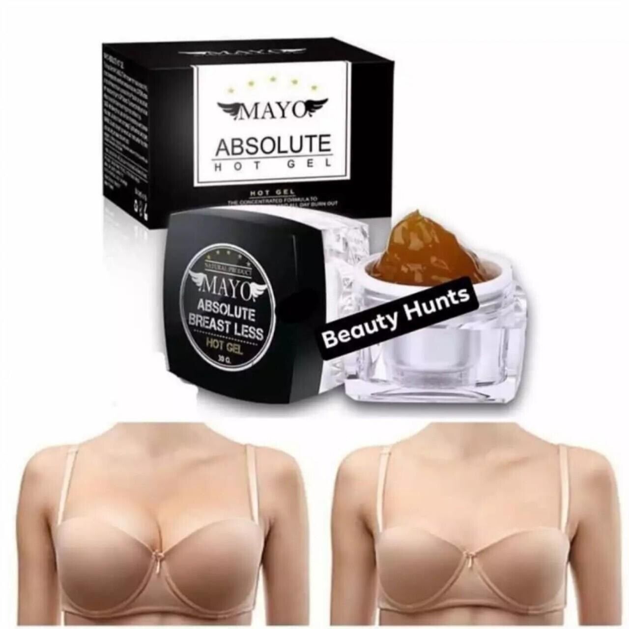 30 g. MAYO Hot Gel Reduce Breast Size Fit Firm Women Men Less Chest Natural