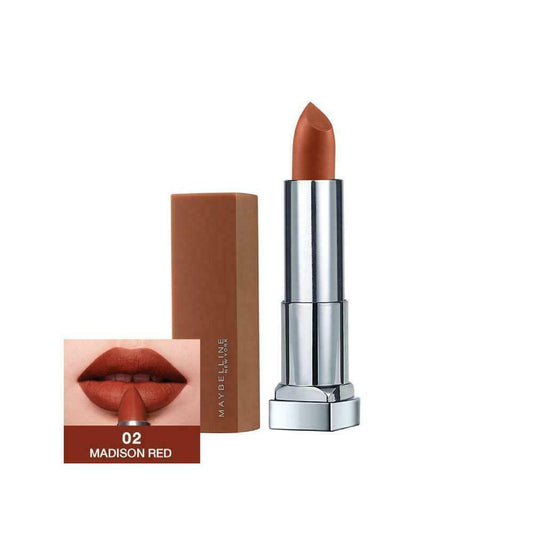 Maybelline By Color Sensational The Creamy Mattes City Heat # 02 Medison Red