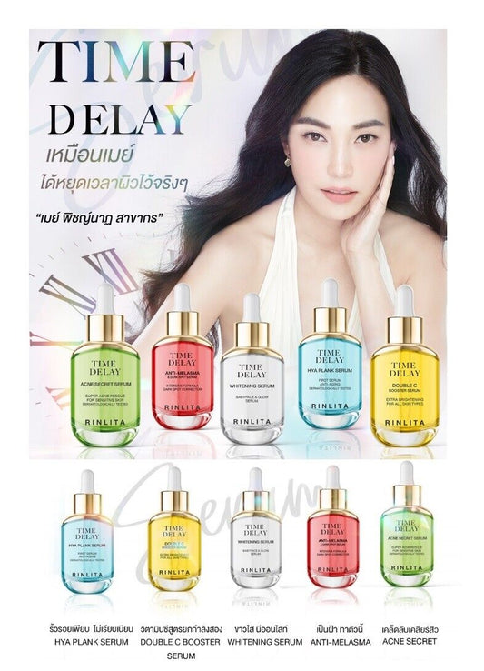 Time Delay Serum Reduce wrinkles dark pots Anti Aging white smooth face bounce