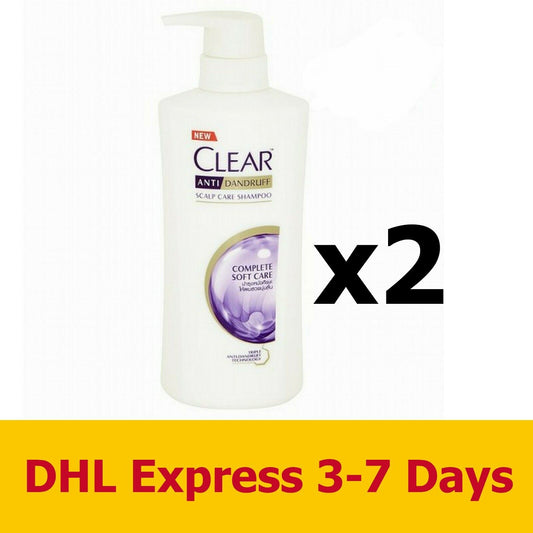 2x480ml CLEAR Complete Soft Care Shampoo Anti-dandruff Scalp Hair Beauty Beauty