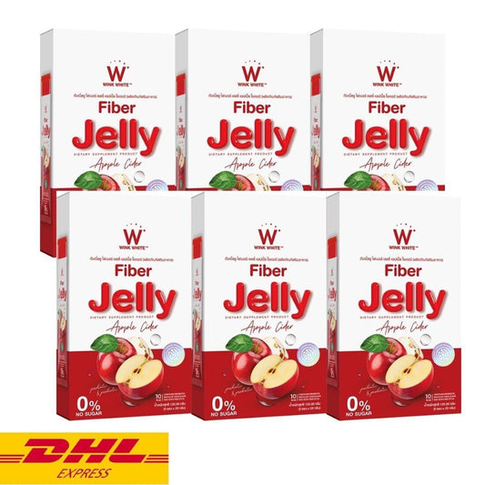 6x Wink White W Jelly Fiber Apple Cider Help Excretion Healthy Skin Probiotic