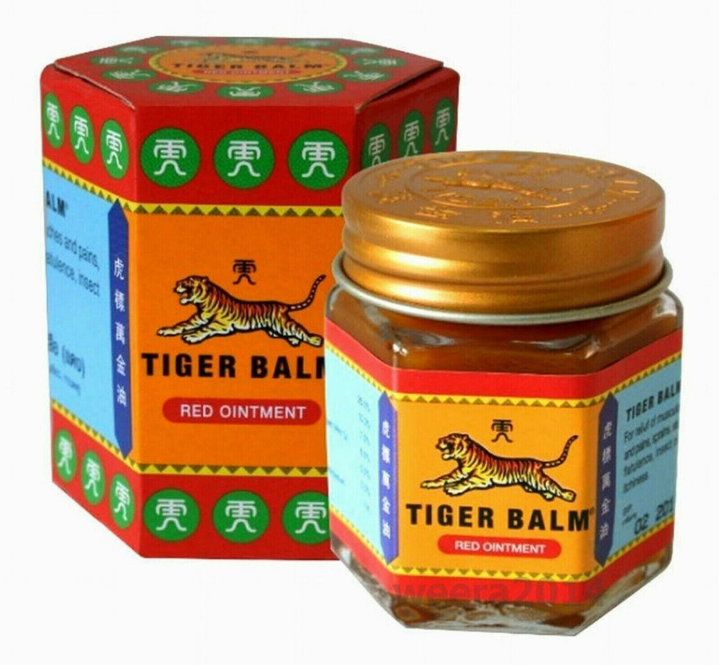 10x30g Red Tiger balm Pain Relief Ointment Muscular Aches Pain Thai Herbal Care