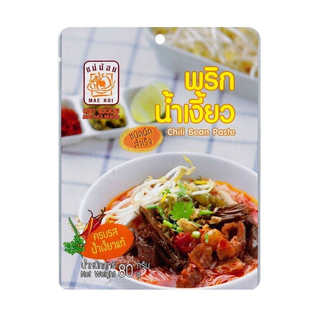 10x Thai Original Northern Thailand Food Popular Mae Noi Brand Chili Bean Paste
